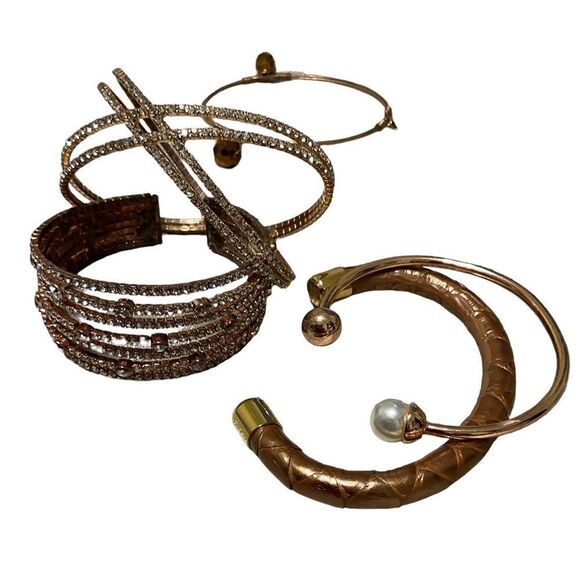 Bundle of 8 Rose Gold Bracelets - Picture 7 of 13